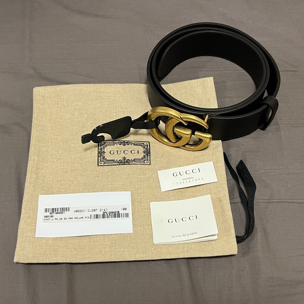New Gucci Belt GG Belt Brown leather belt Men belt